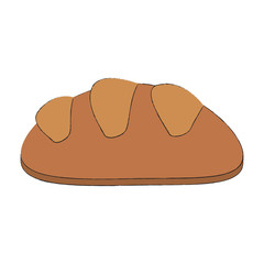 Fresh bread bakery icon vector illustration graphic design