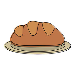 Fresh bread bakery icon vector illustration graphic design