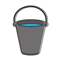 Bucket with water icon vector illustration graphic design