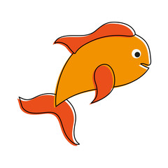 Fish food cartoon icon vector illustration graphic design