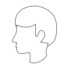 Human head silhouette icon vector illustration graphic design