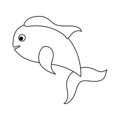 Fish food cartoon icon vector illustration graphic design