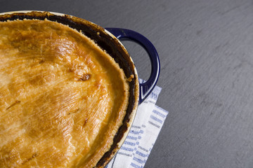 Savory Meat Pie in a Casserole Dish
