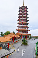 Genting Highlands, Malaysia - November 2, 2017: Pagoda of the Chin Swee Temple