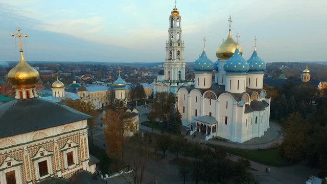 Aerial view Trinity-St. Sergius Lavra in Sergiev Posad