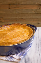 Savory Meat Pie in a Casserole Dish