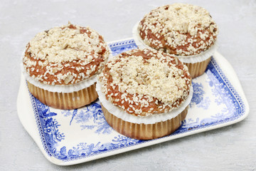 Healthy muffins with sesame seeds