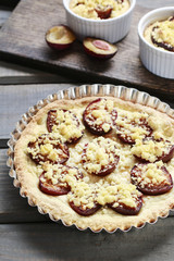 Plum pie dessert