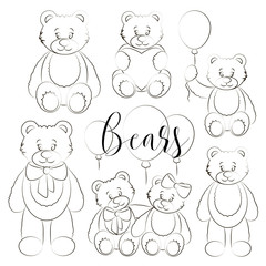 Vector Set of bear icon