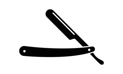 Ustra Icon. Straight Razor Illustration.