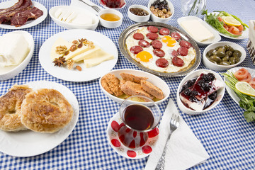 Traditional Delicious Turkish Breakfast