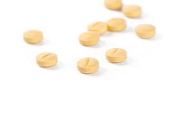 pills isolated on white