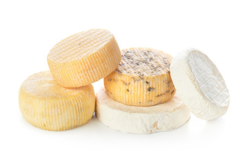 Fototapeta na wymiar mix cheese isolated on white