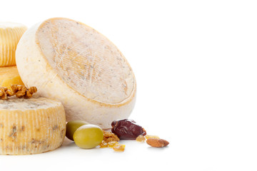 mix cheese isolated on white