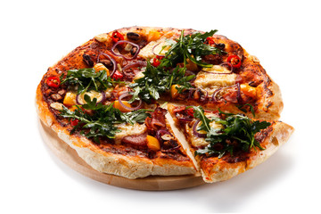 Pizza on white background 