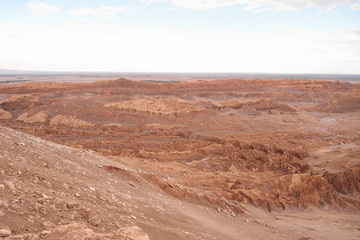 Fototapeta na wymiar Moon valley at Atacama desert, Chile