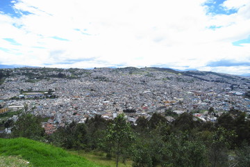 Fototapeta na wymiar The view of Quito city, Ecuador