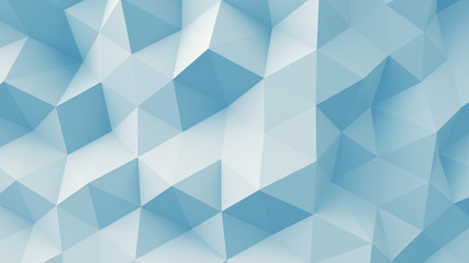 Light blue polygonal geometric 3D surface