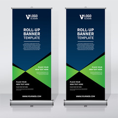 Roll up banner design print template