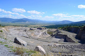 Stone mine in the mountains, Romania