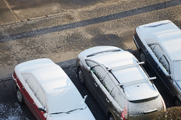 Zimowy parking. © Tomasz Warszewski