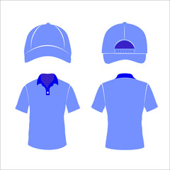 tshirt and cap icon violet colored
