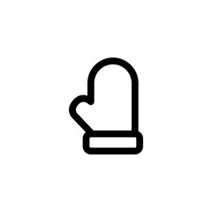 Winter mitten simple flat style vector illustration