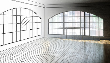 Empty Postindustrial Area (scetch)