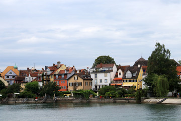 Fototapeta na wymiar Peninsula Lindau on Lake Constance Germany