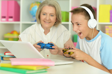 granny with her grandson