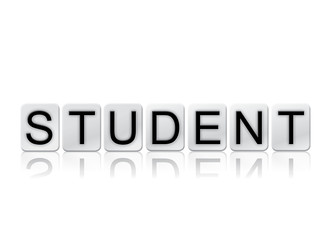 Student Concept Tiled Word Isolated on White