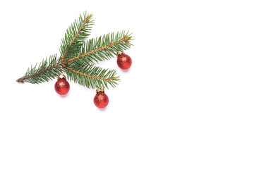 Christmas composition on white