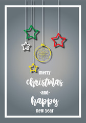     merry christmas and happy new year background 