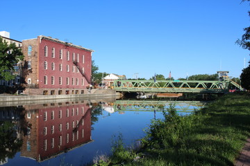 Reflections on the Erie Canal at Brockport, New York