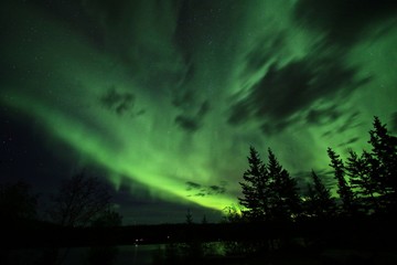 Aurora borealis in Yellowknife, Northern Territory, Canada