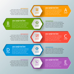 Abstract 3D Paper Infographics