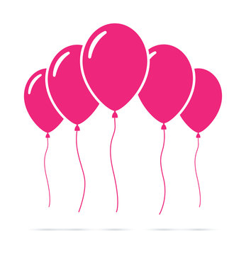 Set of pink balloons