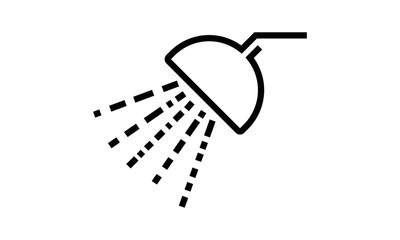 Shower Line Icon Vector Illustration