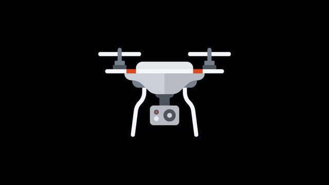 Animation flying drone object