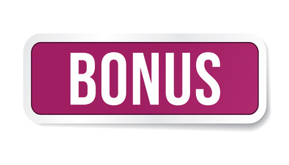 bonus tag label peeler sticker on white background