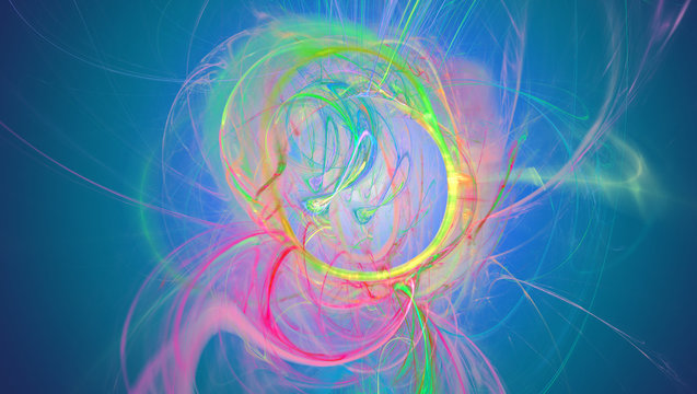 Mandala Fraktal abstrakt sphärisch bunt Kunst 
