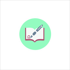 Notepad icon. Vector Illustration