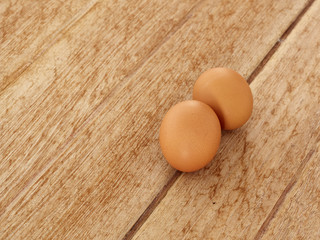 egg on wooden background