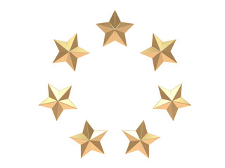 gold star 3d rendering