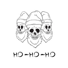 Santa SkullsI llustration