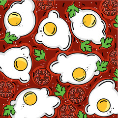 Shakshuka pattern eggs and more