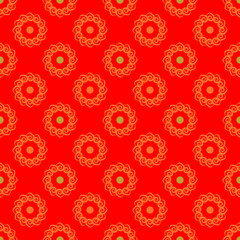 Polka dot, flower chaotic seamless pattern 1.12