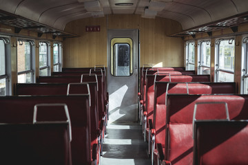 Fototapeta na wymiar Interior tren de Cercedilla