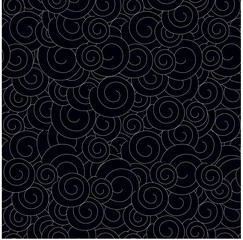 White circle on dark blue abstract seamless pattern stock vector illustration