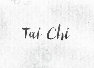 Tai Chi Concept Painted Ink Word and Theme